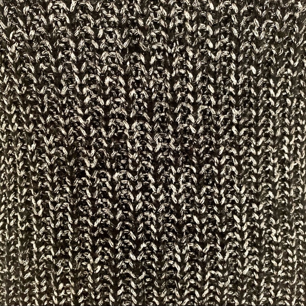 ALICE + OLIVIA Scoop Neck Sweater Black & Silver Metallic Alpaca Wool Knit M - Picture 6 of 15